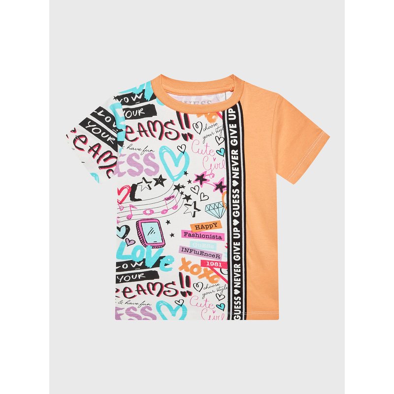 Guess T-Shirt K3RI24 K6YW3 Orange Regular Fit
