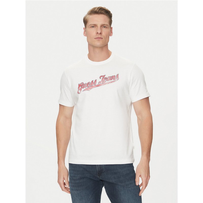 Guess Jeans T-Shirt M5GI54 K8FQ4 Weiß Regular Fit