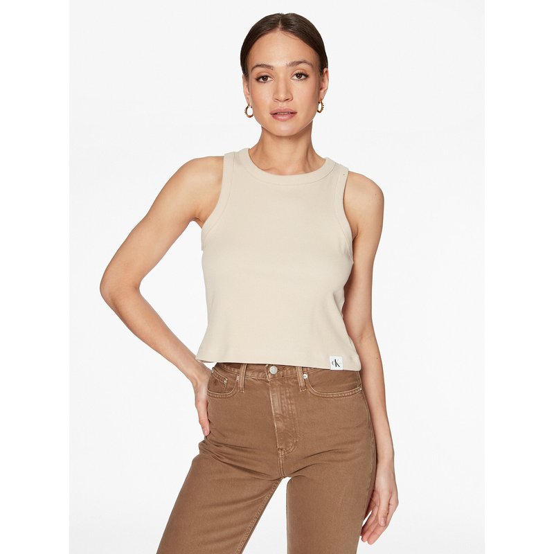 Calvin Klein Jeans Top J20J221055 Beige Regular Fit