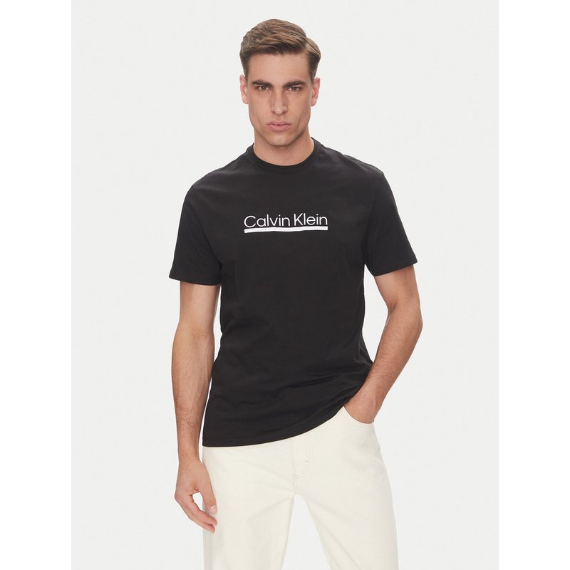 Calvin Klein T-Shirt Outline Tape Graphic LV04RC852G Schwarz Regular Fit