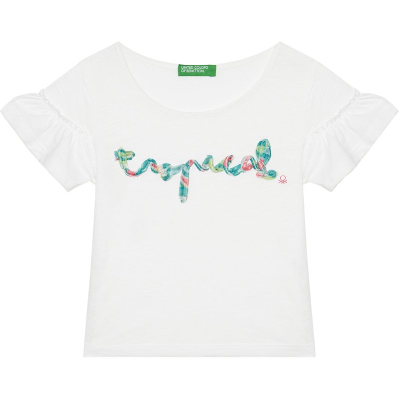 United Colors Of Benetton T-Shirt 38V4G10JI Weiß Regular Fit