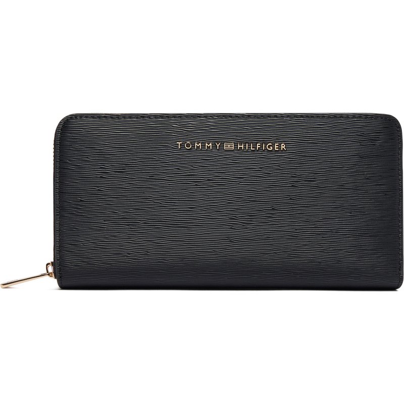 Geldbörse Tommy Hilfiger Th Modern Large Zip Around AW0AW18933 Schwarz