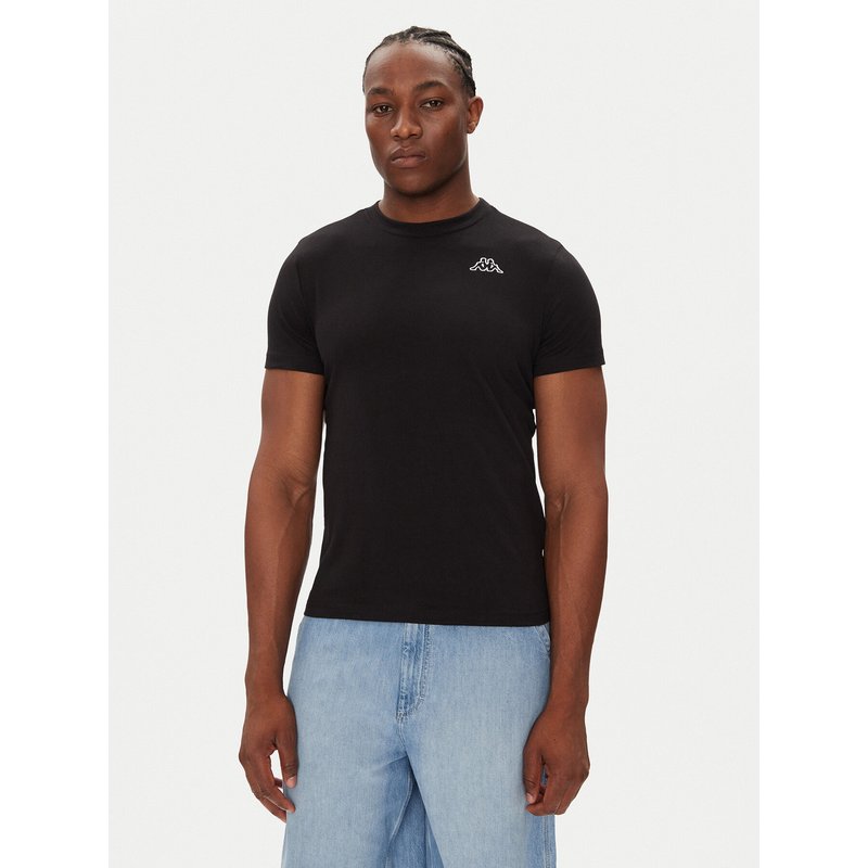 Kappa T-Shirt Logo Korpo Cafers 304J150 Schwarz Slim Fit
