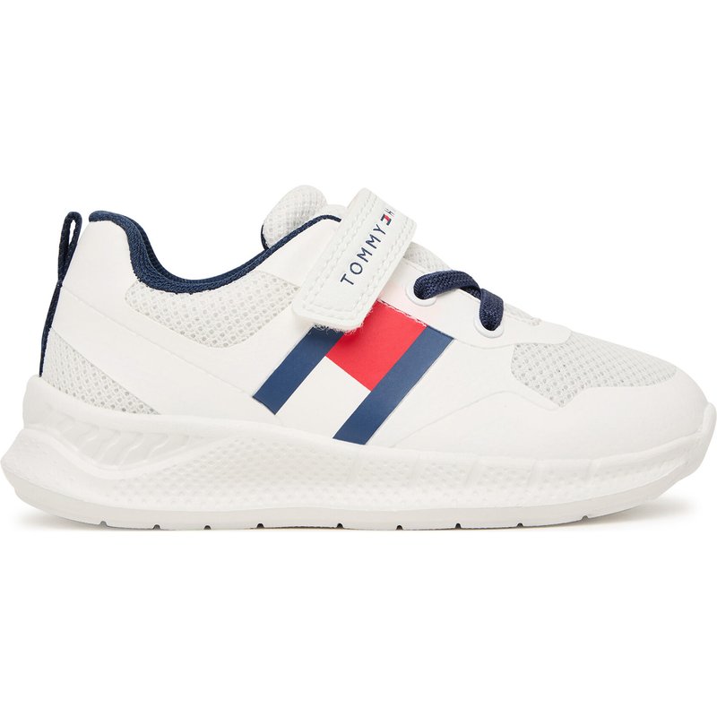 Sneakers Tommy Hilfiger Flag Low Cut Lace-Up/Velcro T1X9-34369-1843 M Weiß