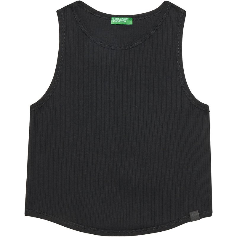 United Colors Of Benetton Top 31H3CH01F Schwarz Slim Fit