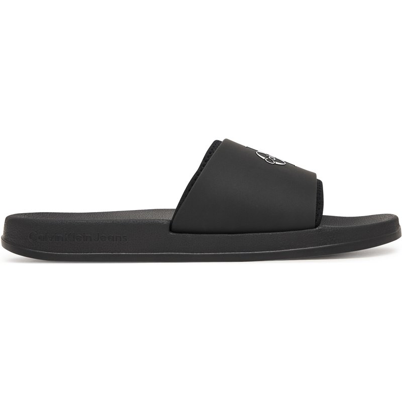 Pantoletten Calvin Klein Ess Slide Rubber Neoprene HM0HM02229 Schwarz