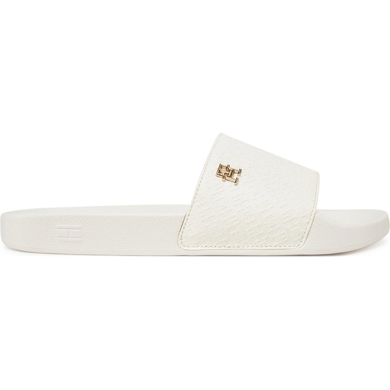 Pantoletten Tommy Hilfiger Th Monogram Poolside FW0FW08525 Weiß