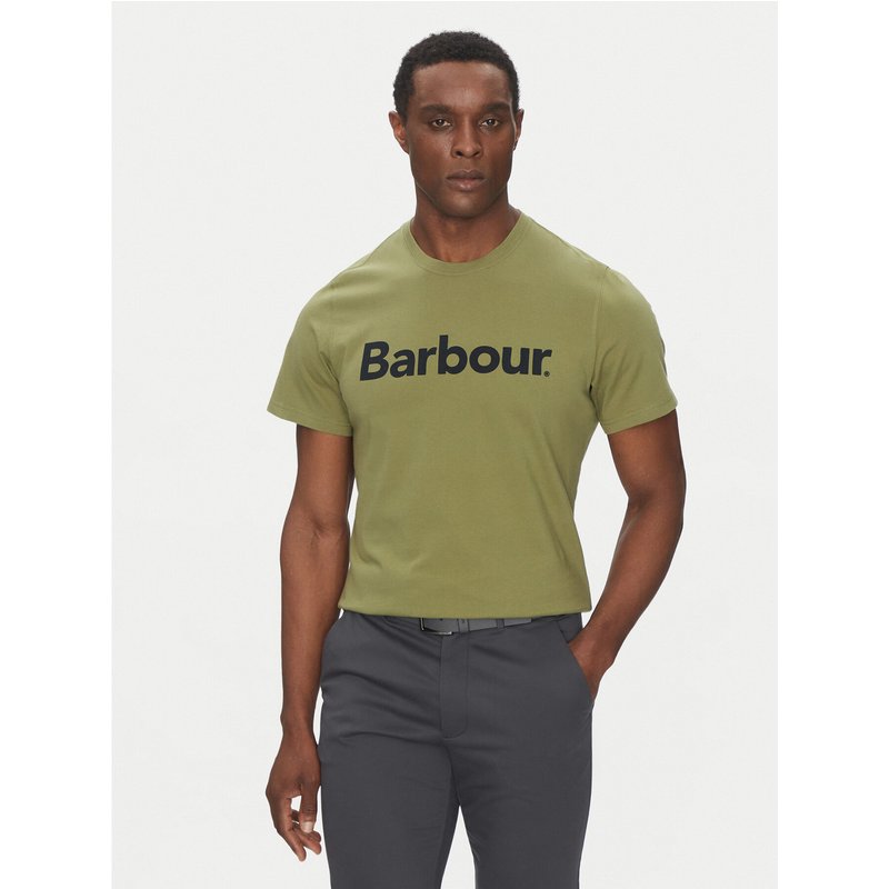 Barbour T-Shirt Logo MTS0531OL39 Grün Tailored Fit