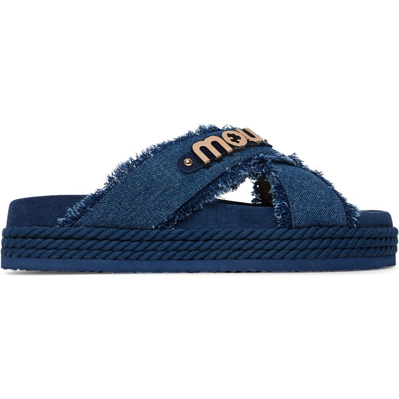 Pantoletten Mou Criss-cross MU.SW451004K Blau