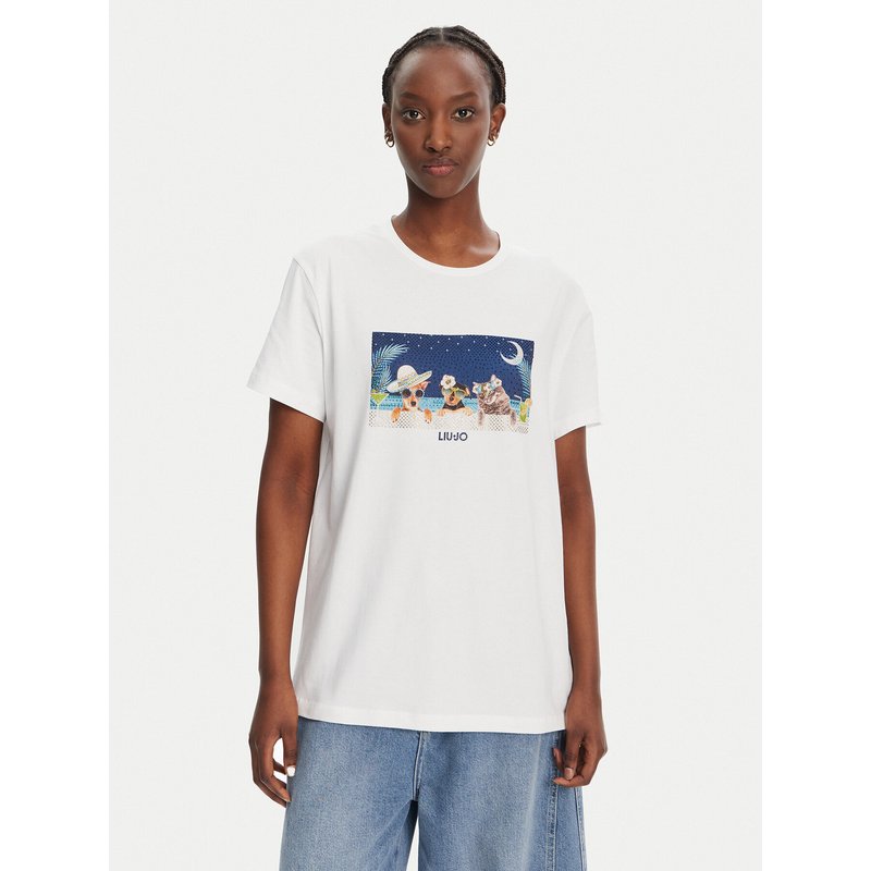 Liu Jo T-Shirt WA5260 JS003 M9445 Weiß Regular Fit