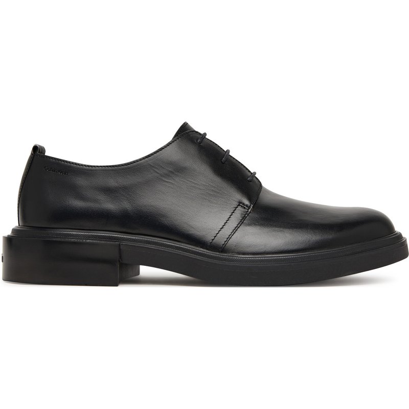Halbschuhe Calvin Klein Cupped Postman Derby Laceup Lth HM0HM01996 Schwarz