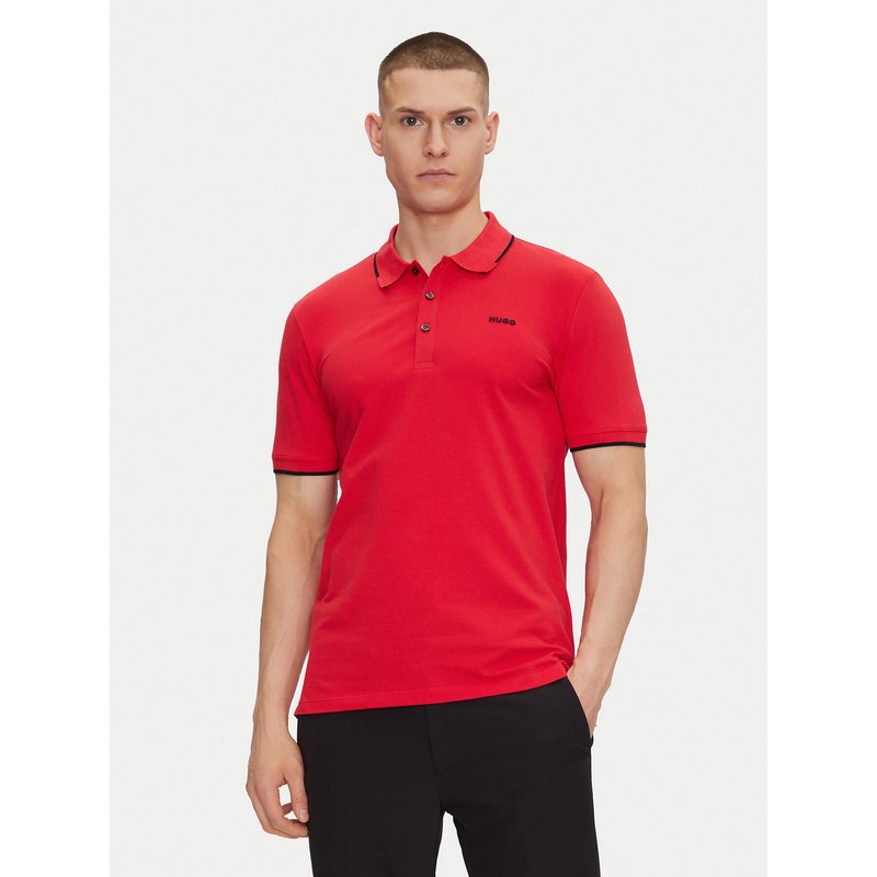 HUGO Poloshirt Dinoso222 50467344 Rot Slim Fit