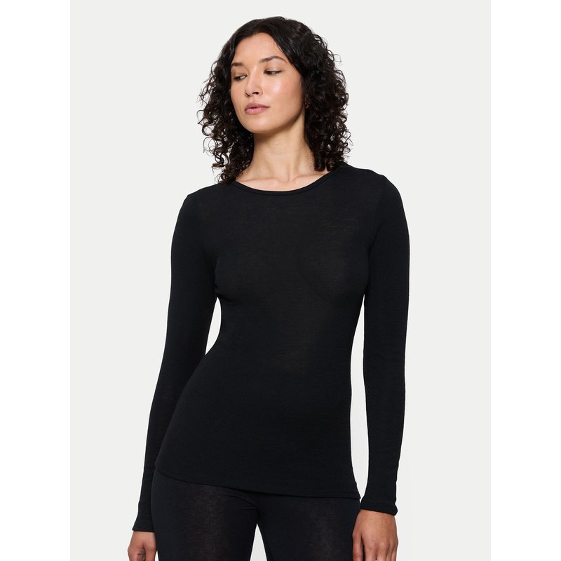 Triumph Pyjama-Bluse Beauty Layers 10225656 Schwarz Slim Fit