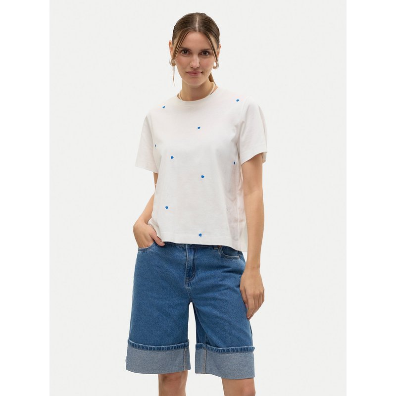 Vero Moda T-Shirt Solvei 10325318 Weiß Regular Fit