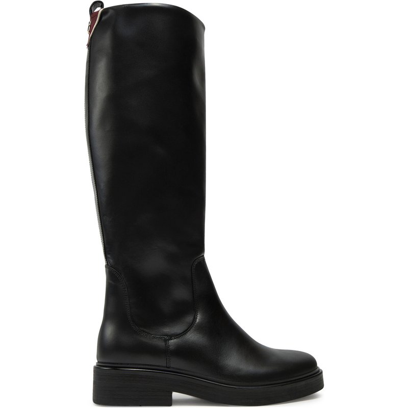 Stiefel Tommy Hilfiger Premium Leather Long Boot FW0FW08180 Schwarz