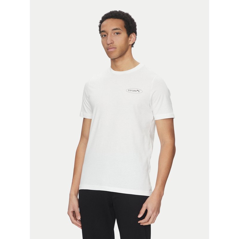 Puma T-Shirt Graphics 3 Circles 684834 Weiß Regular Fit