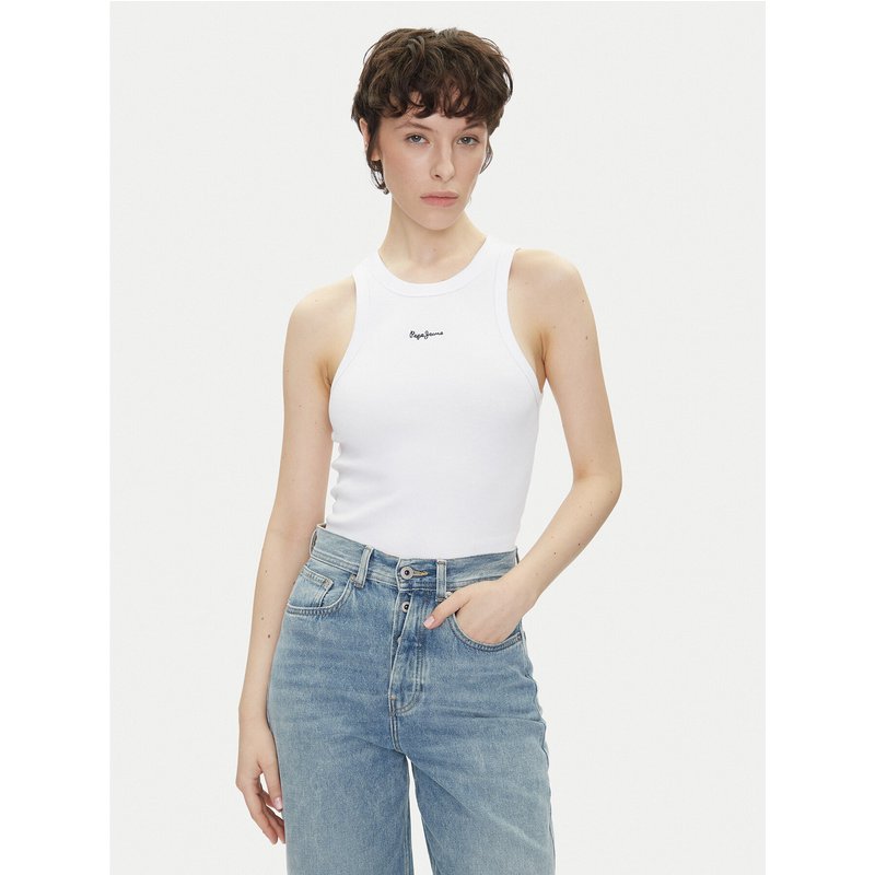 Pepe Jeans Top Marian PL506035 Weiß Slim Fit