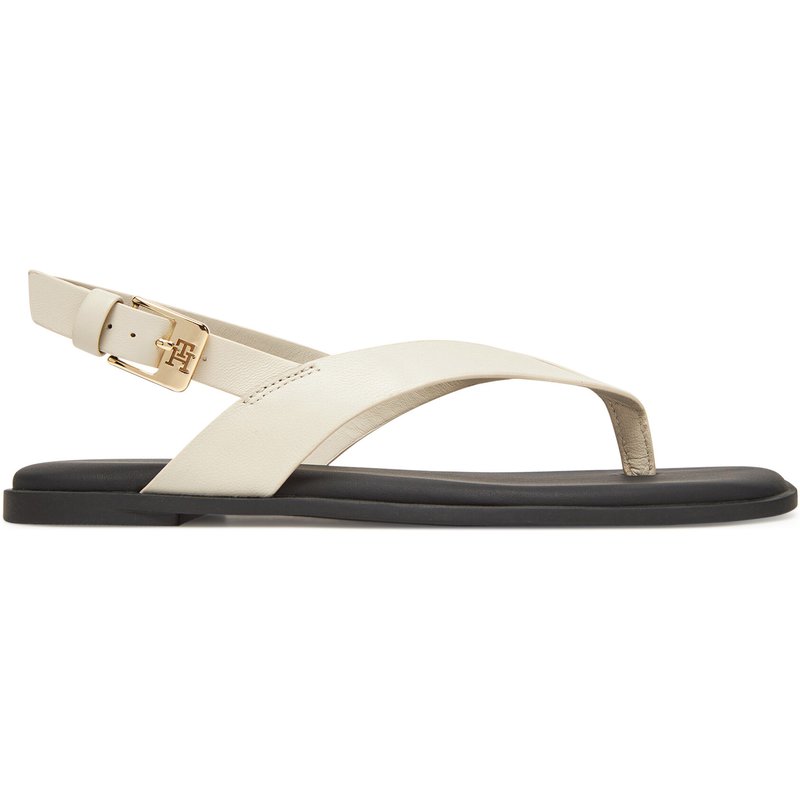 Sandalen Tommy Hilfiger Color Block Thong Flat Sandal FW0FW08883 Écru