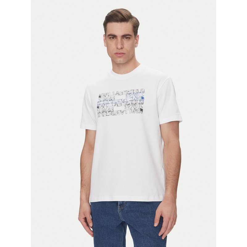 Karl Lagerfeld Jeans T-Shirt A2M17038 Weiß Regular Fit