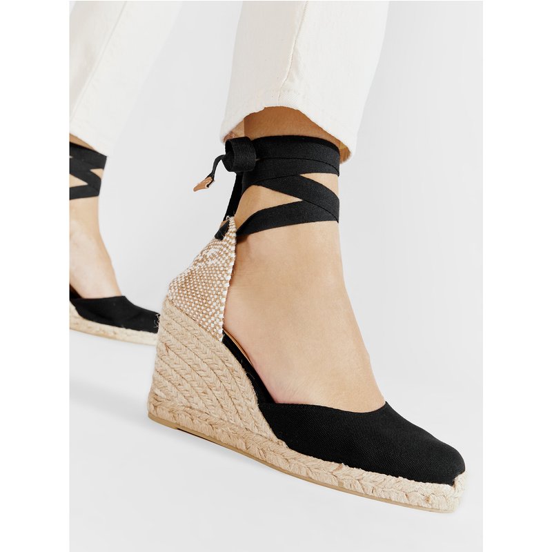 Espadrilles Castañer Carina/8/001 020962-100 Schwarz