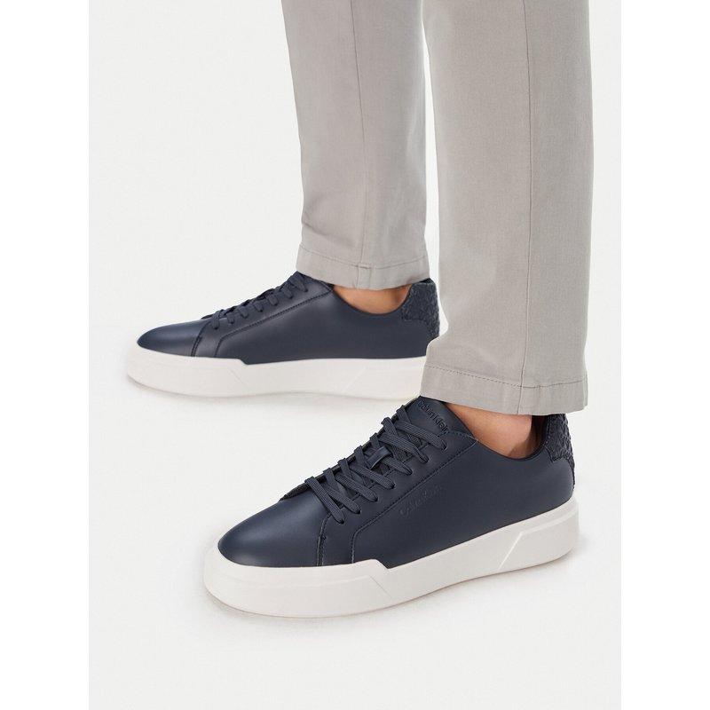 Sneakers Calvin Klein Chunky Cupsole Laceup Lth Bt Aop HM0HM02070 Dunkelblau
