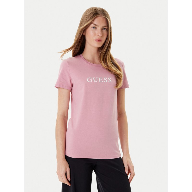 Guess T-Shirt O5RI01 KBBU1 Rosa Regular Fit