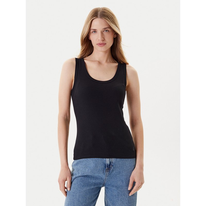United Colors Of Benetton Top 3GA2DH010 Schwarz Slim Fit