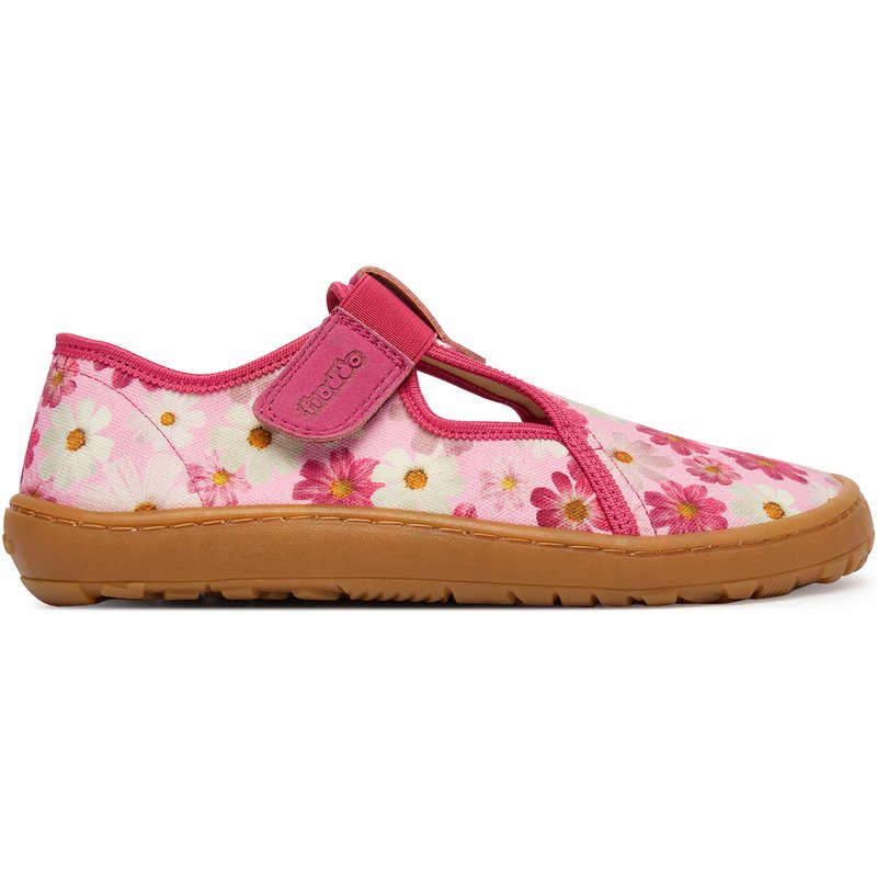 Hausschuhe Froddo Barefoot Canvas T-Bar G1700439-4 D Rosa