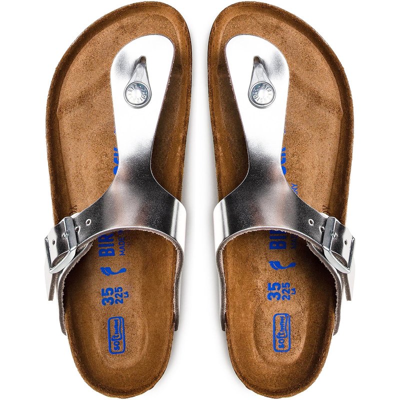 Zehentrenner Birkenstock Gizeh Bs 1003675 Silberfarben