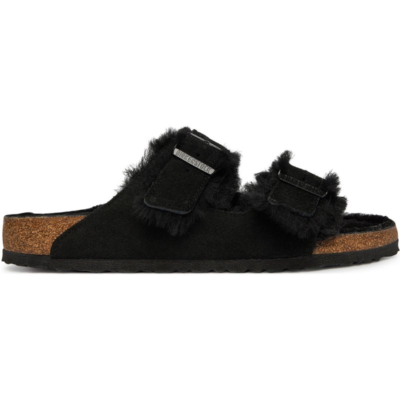 Pantoletten Birkenstock Arizona Shearling 752661 Schwarz