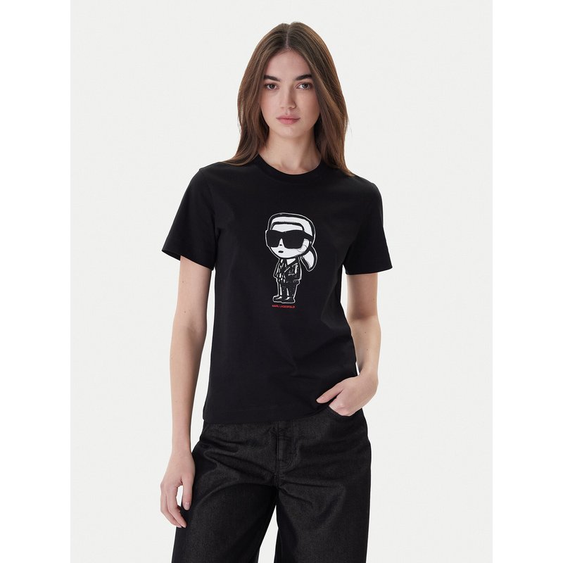 KARL LAGERFELD T-Shirt A1W17126 Schwarz Regular Fit