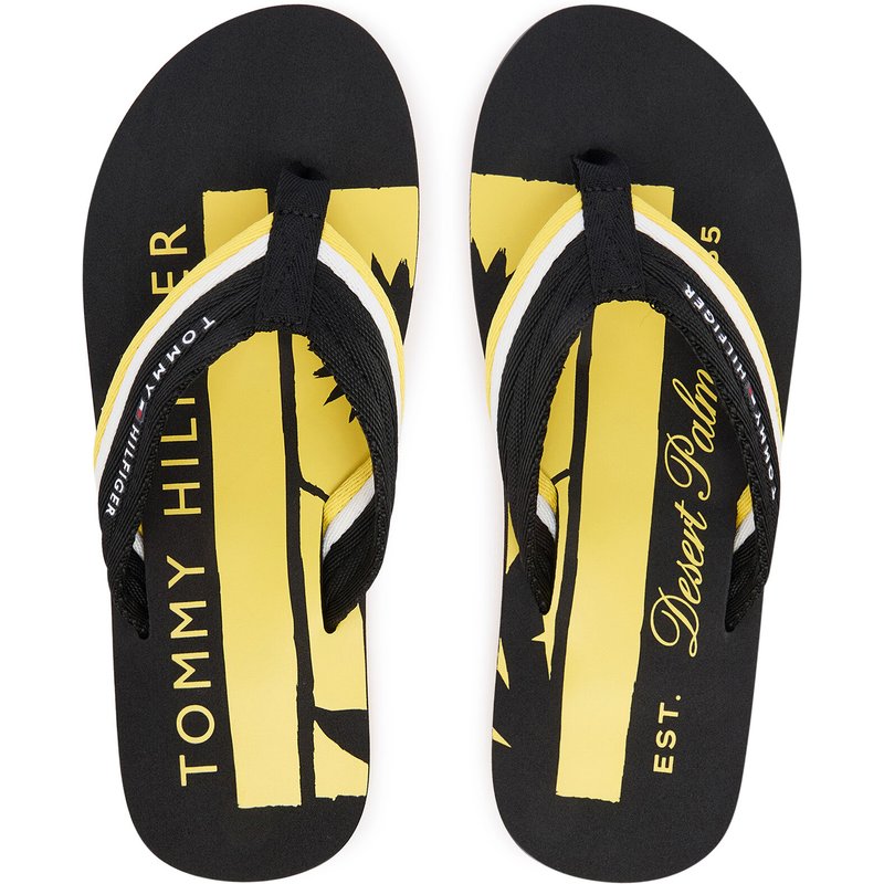 Zehentrenner Tommy Hilfiger Patch Hilfiger Beach Sandal FM0FM05903 Schwarz