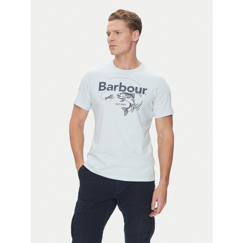 Barbour T-Shirt Lydd MTS1396BU61 Himmelblau Regular Fit