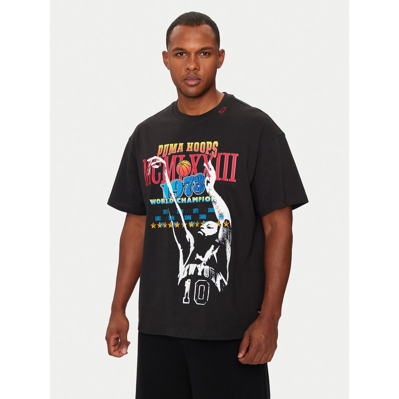 Puma T-Shirt Crowd Craze 1 627214 Schwarz Oversize