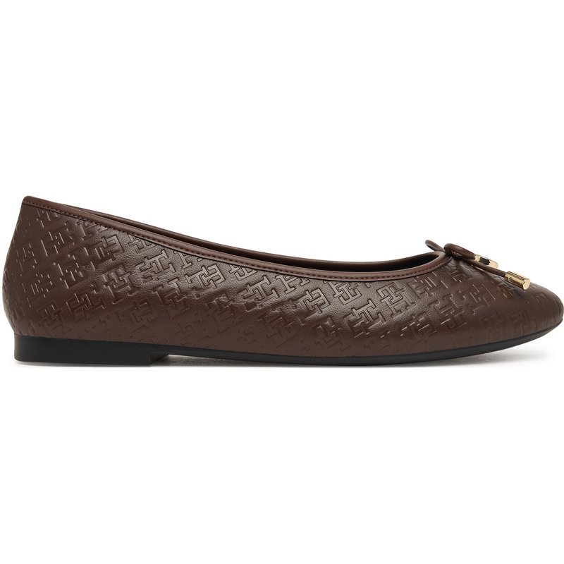 Ballerinas Tommy Hilfiger Th Charm Monogram Ballerina FW0FW09683 Braun