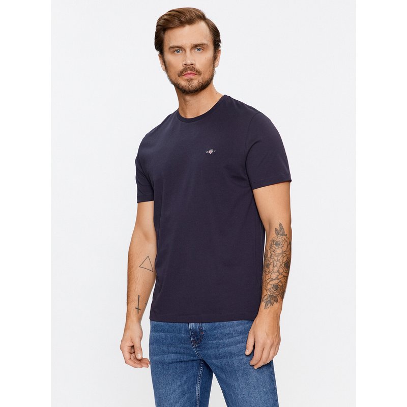 Gant T-Shirt Shield 2003184 Dunkelblau Regular Fit