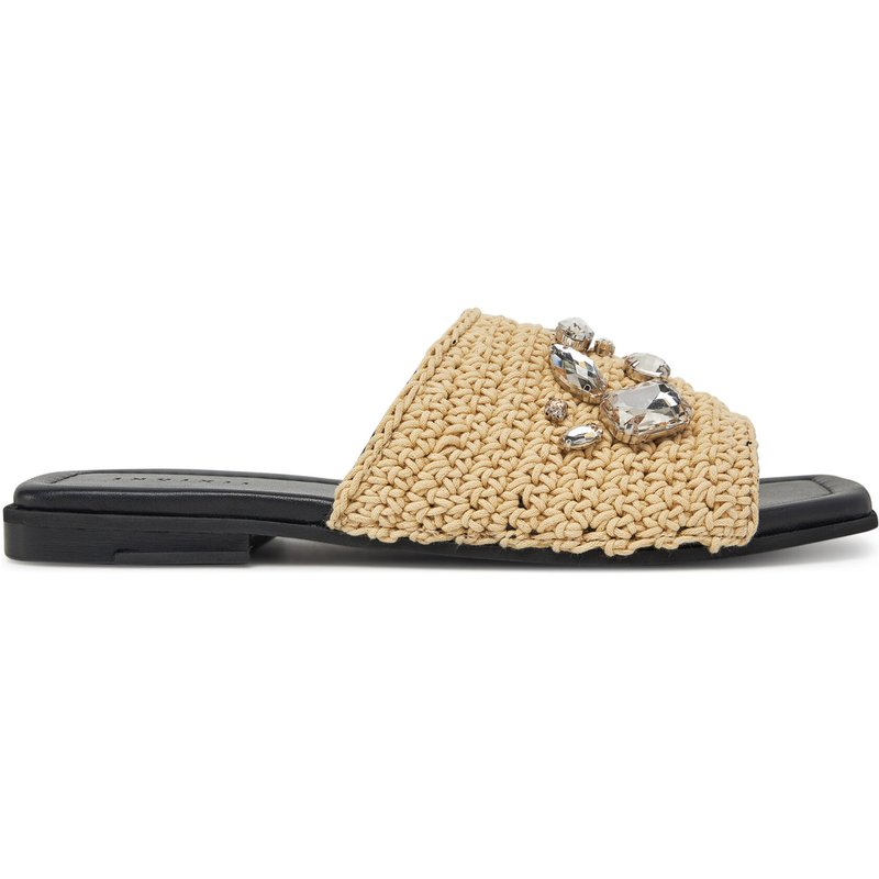 Pantoletten Inuikii Woven Strap Stones 70104-367 705 Beige