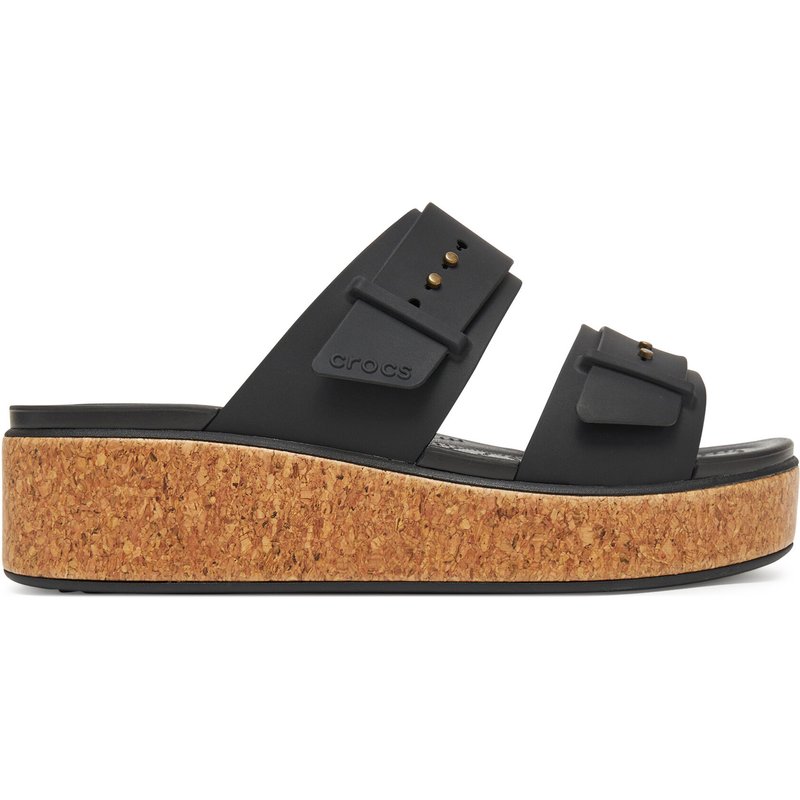 Pantoletten Crocs Brooklyn Cork Buckle 211252 Schwarz