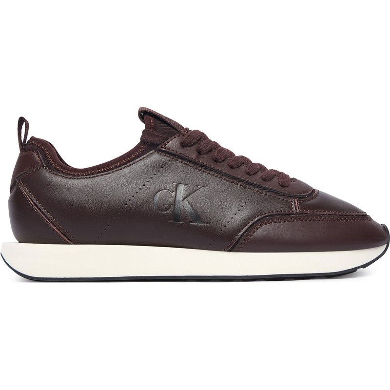 Sneakers Calvin Klein Retro Runner Sock Panl Lth Neo HW0HW03118 Dunkelrot
