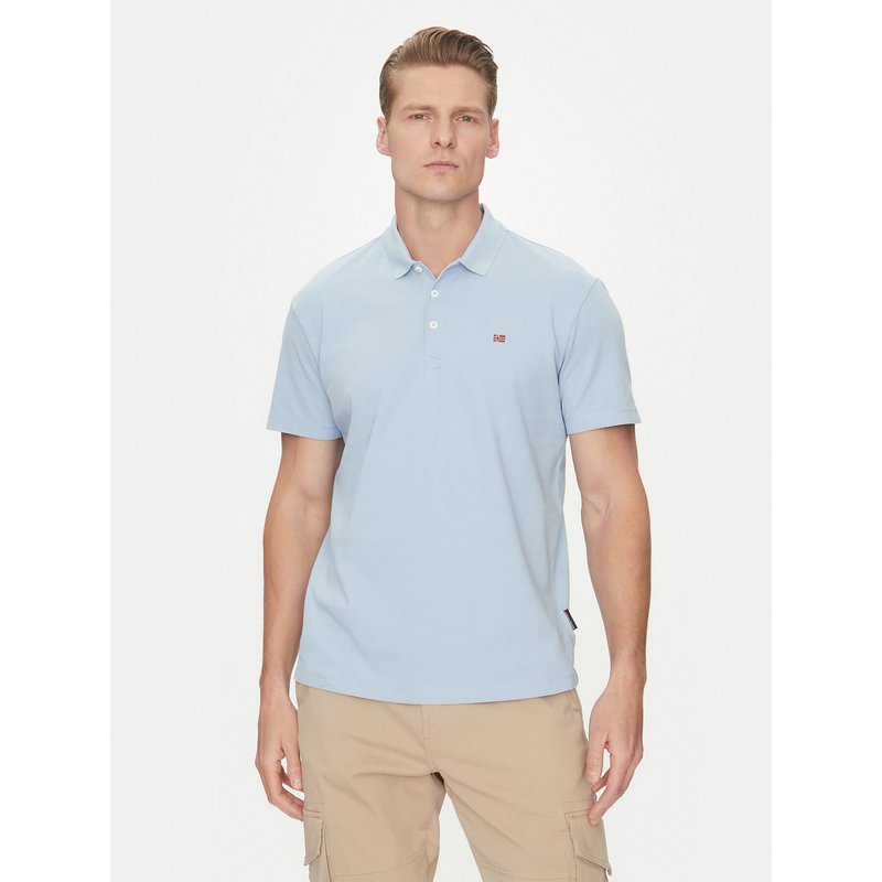 Napapijri Poloshirt Ealis NP0A4H8B Himmelblau Regular Fit