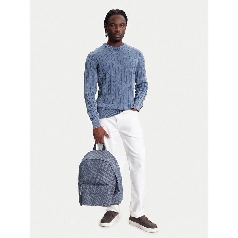 Rucksack Calvin Klein Jeans Unstructured Monogram Backpack 4 LV04G3116G Blau