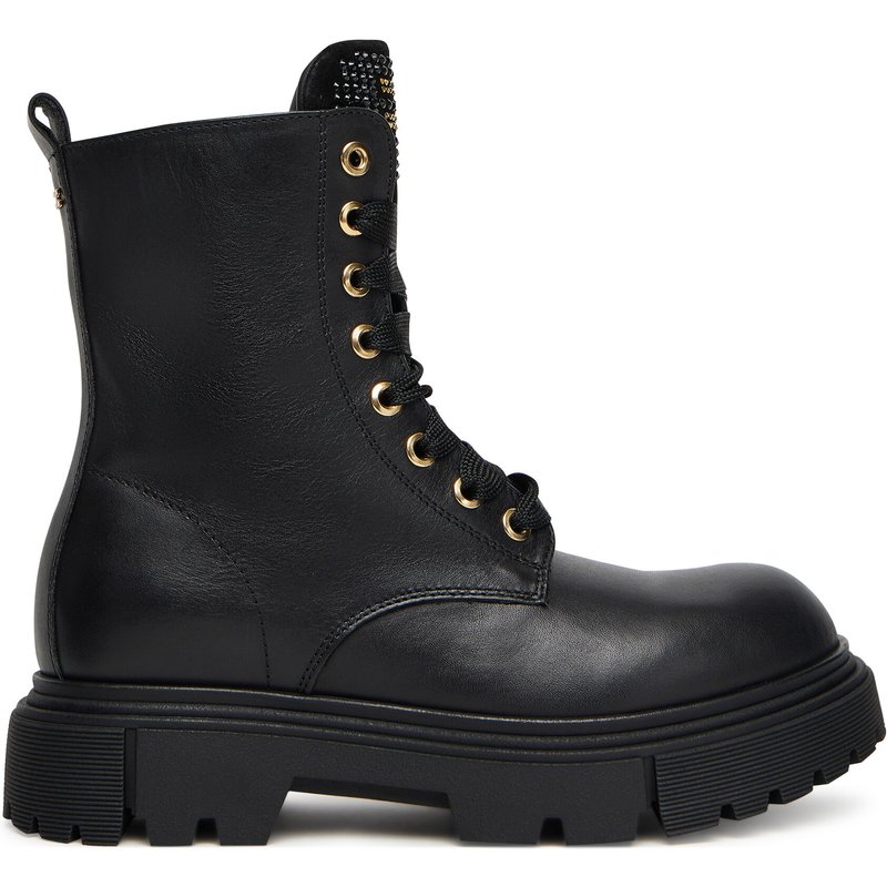 Schnürstiefeletten Elisabetta Franchi Lace-Up Bootie F4A5-E0411-1251 D Schwarz