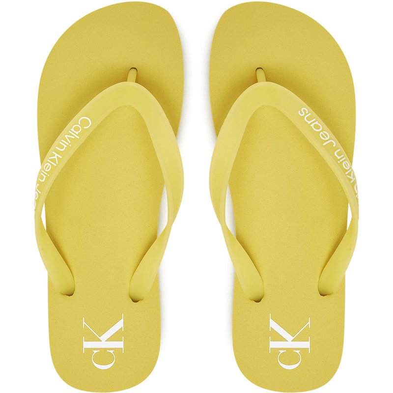Zehentrenner Calvin Klein Jeans Beach Sandal Transparent Tpu YW0YW01829 Gelb