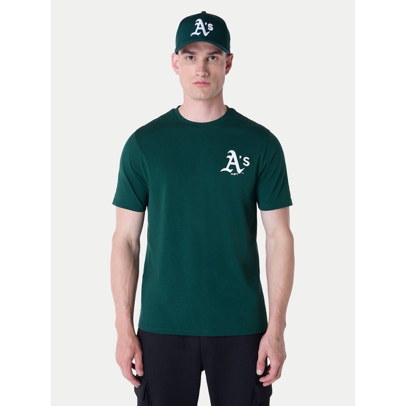 New Era T-Shirt Oakland Athletics MLB Pennant Graphic 60596214 Grün Regular Fit