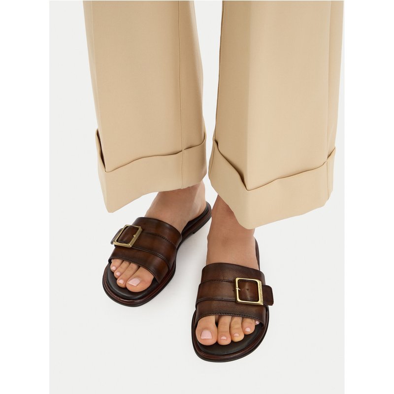 Pantoletten U.S. Polo Assn. EO-TEMPE001W/6L1 Dunkelbraun