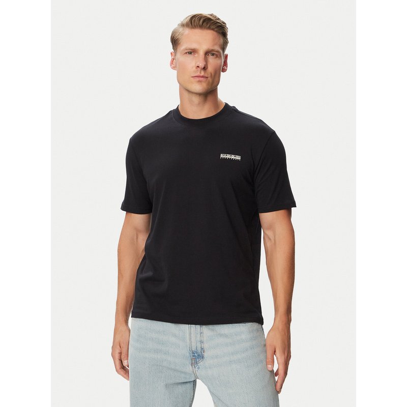 Napapijri T-Shirt Smallbox NP0A88TR Schwarz Regular Fit