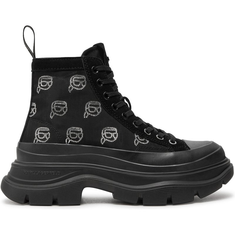 Schnürstiefeletten KARL LAGERFELD KL42941 Schwarz