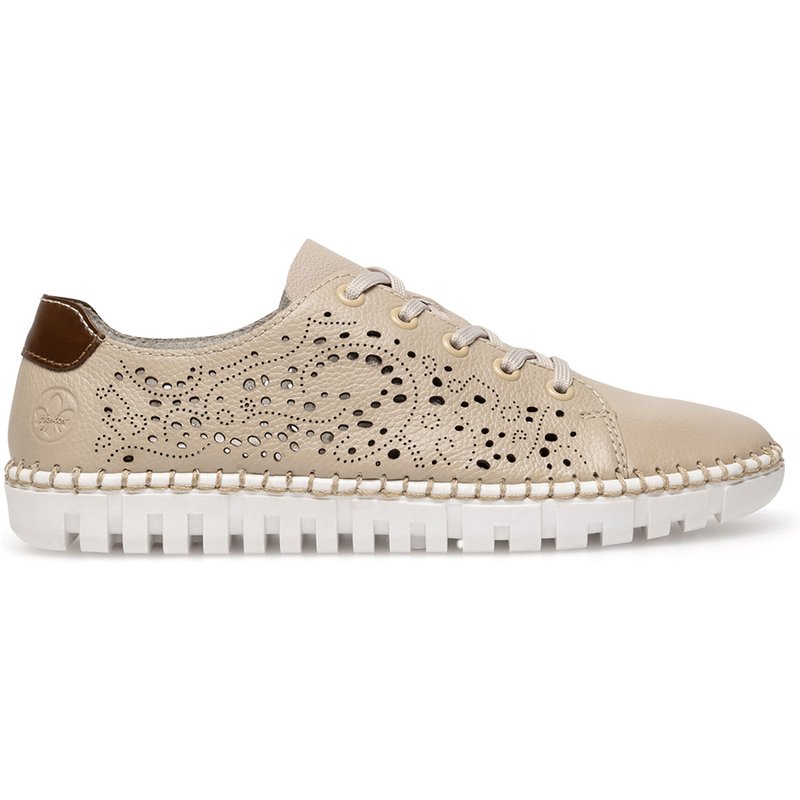 Halbschuhe Rieker M2308-60 Beige