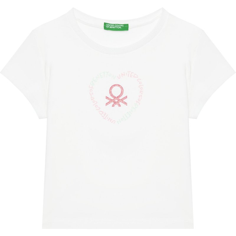 United Colors Of Benetton T-Shirt 3I1XG10HU Weiß Regular Fit