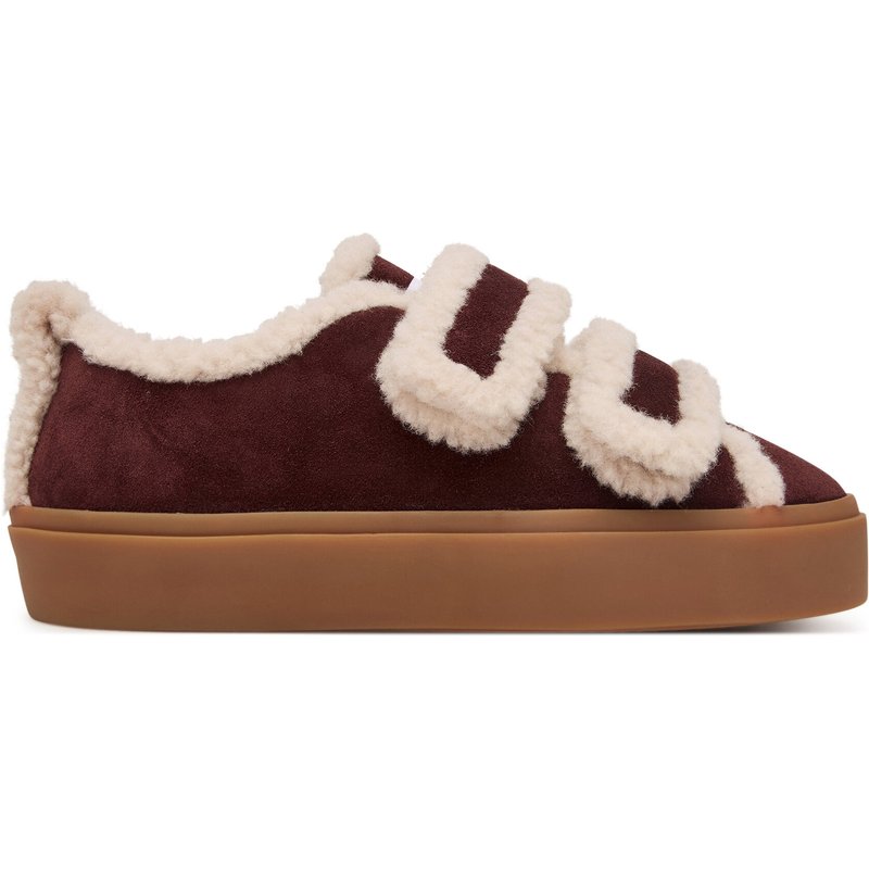 Sneakers Inuikii Shearling Low Velcro 1001.001.0231.518 Dunkelrot